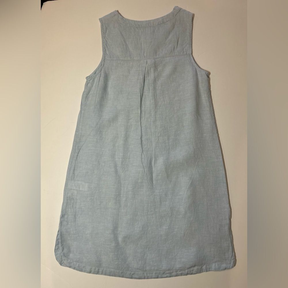 Nicole Miller women’s Sky Blue 100% linen pullover Dress cover-up size M medium - Picture 4 of 4